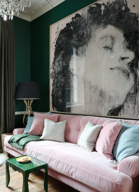 Pale pinks and bold artwork