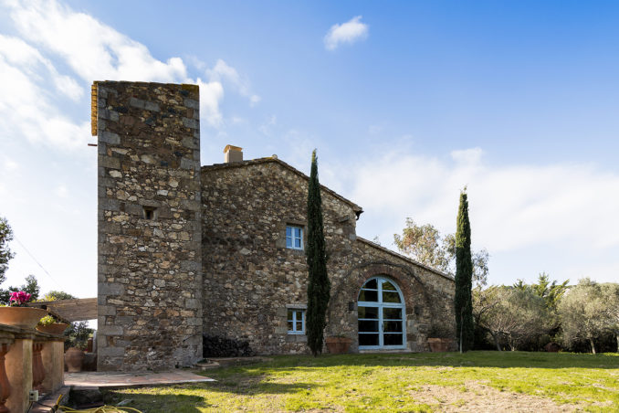Exterior of a Palamós farmhouse in Catalonia, Spain redesigned by interior designer Ana Engelhorn