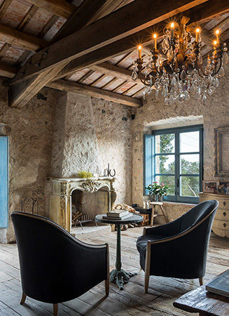 Traditional interior space in a Palamós farmhouse in Catalonia, Spain redesigned by interior designer Ana Engelhorn