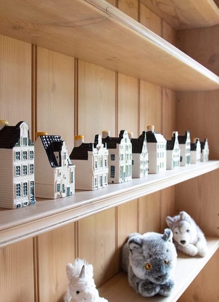 Miniature Dollhouses on the shelf